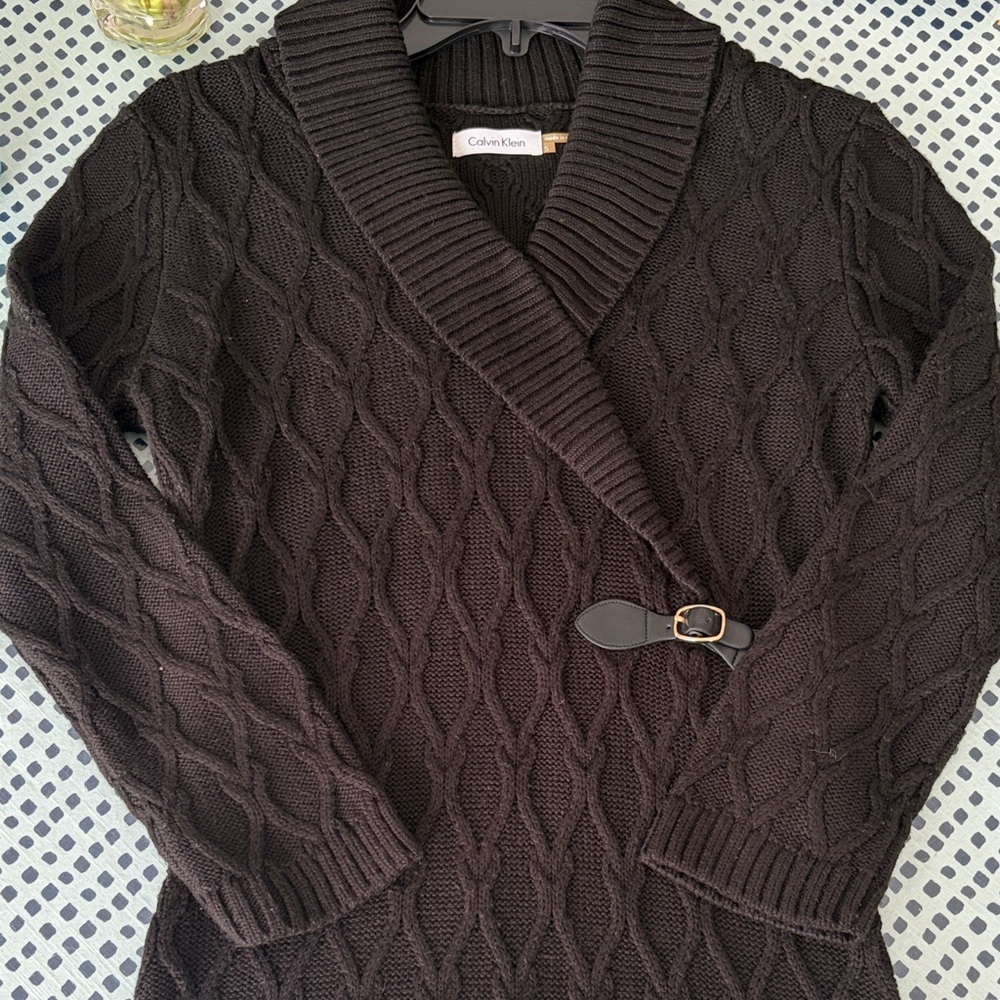 Calvin Klein Women's Black Knit Sweater Dress